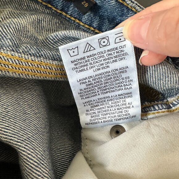 NWT Lee Vintage Medium Blue Wash High Rise Relaxed Stovepipe Distressed Jeans 28 - Picture 13 of 16